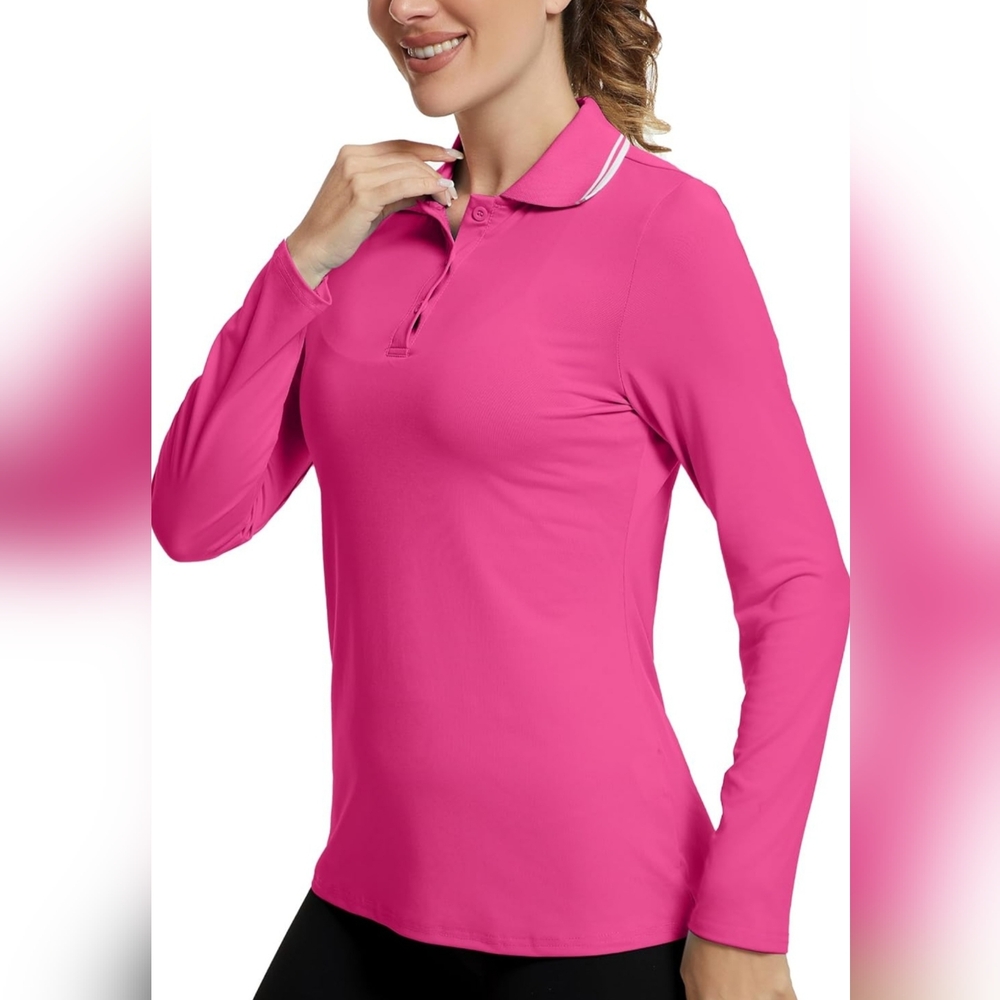 Stylish Pink Long Sleeve Women's Top